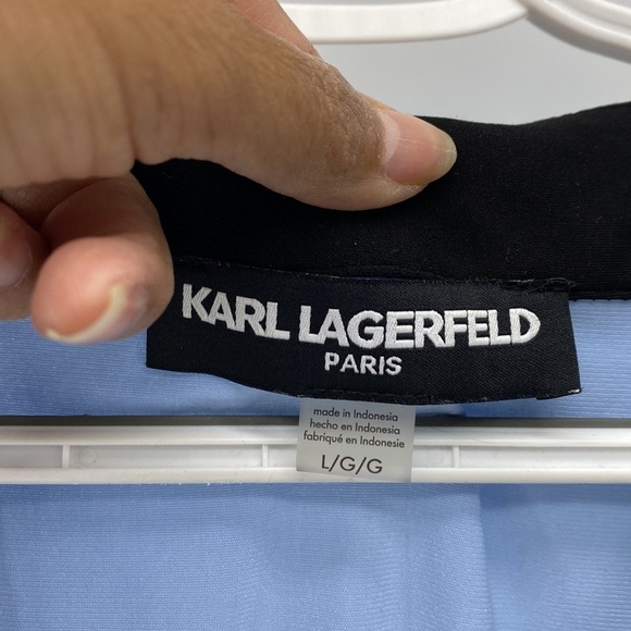 Karl Lagerfeld  Vneck Sleeveless Top with Lace Detail - Picture 3 of 9